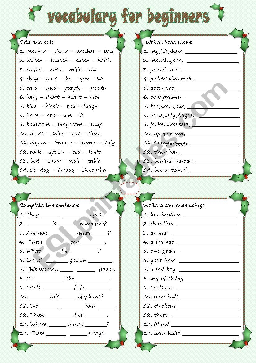 Vocabulary Exercises ESL Worksheet By Sictireala8