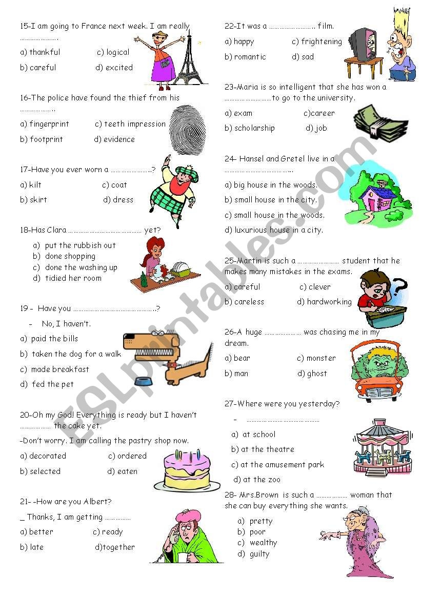 Vocabulary For 8th Grades 2 ESL Worksheet By Nigyy Worksheets 