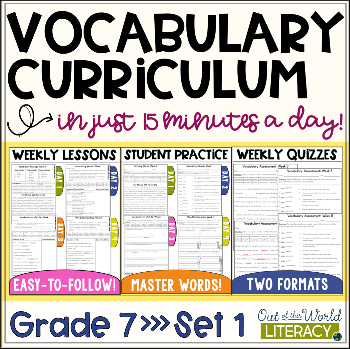 7th grade vocabulary words list