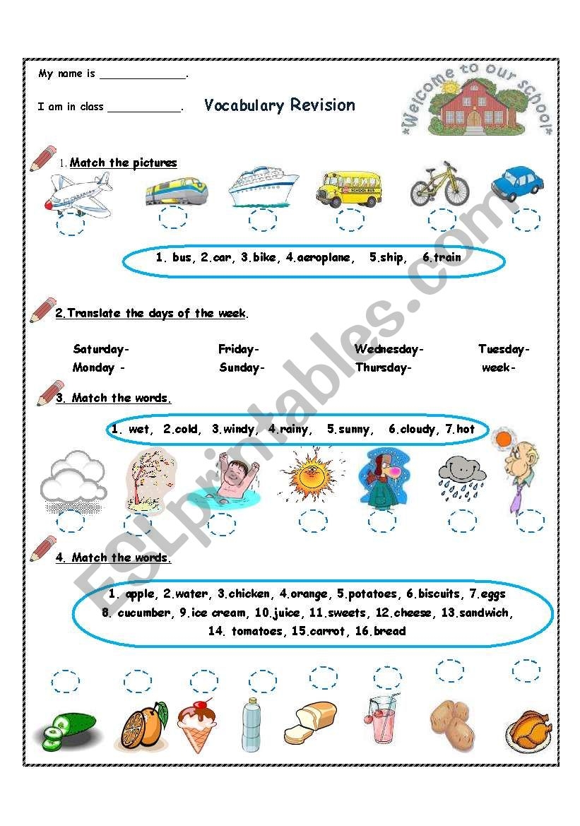 english for 4th graders worksheets
