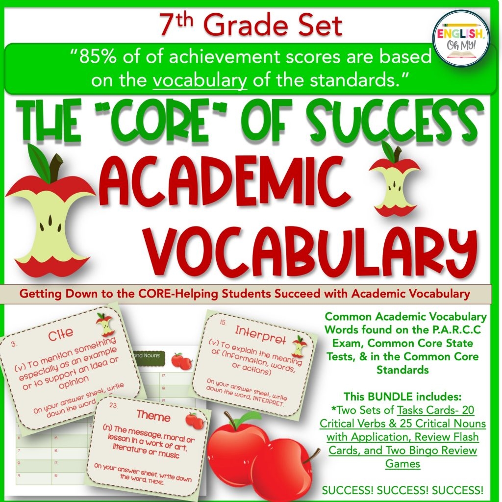 Vocabulary Task Cards For 7th Grade English Oh My 