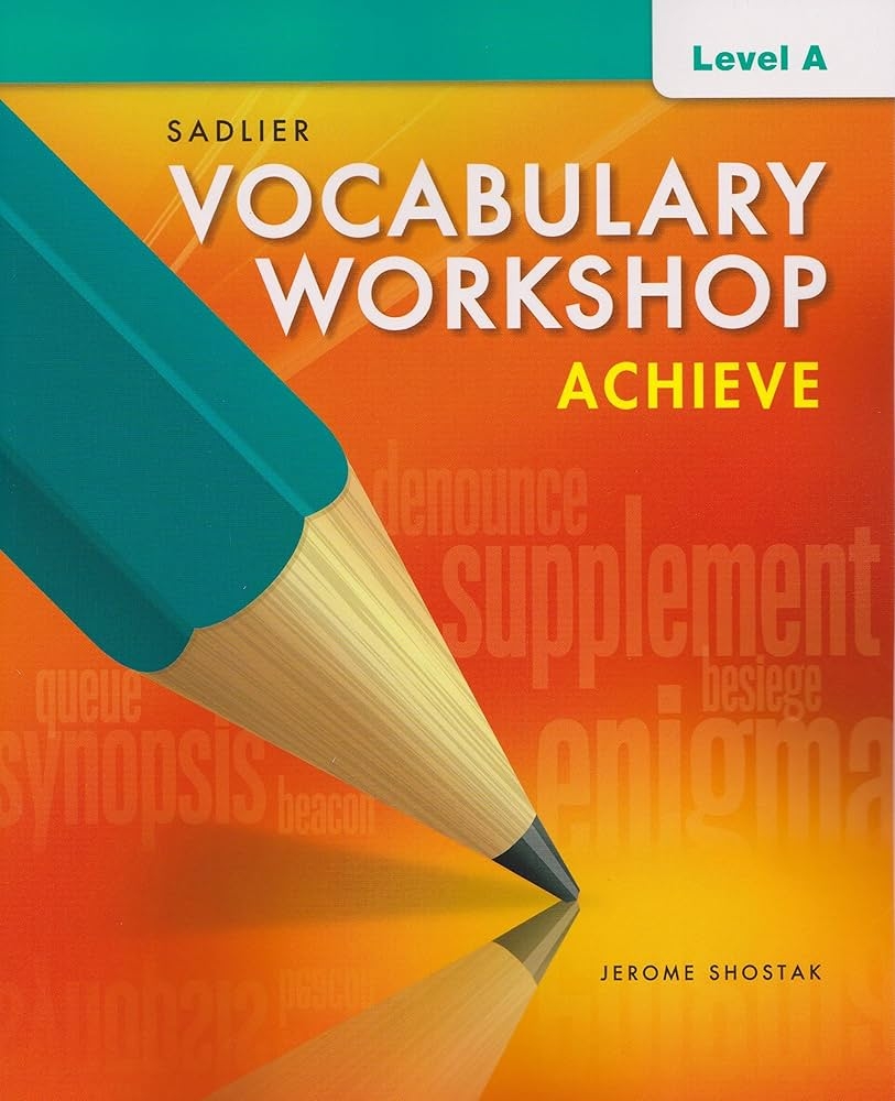 Vocabulary Workshop Achieve Level A Grade 6 Sadlier 9781421785066 Amazon Books