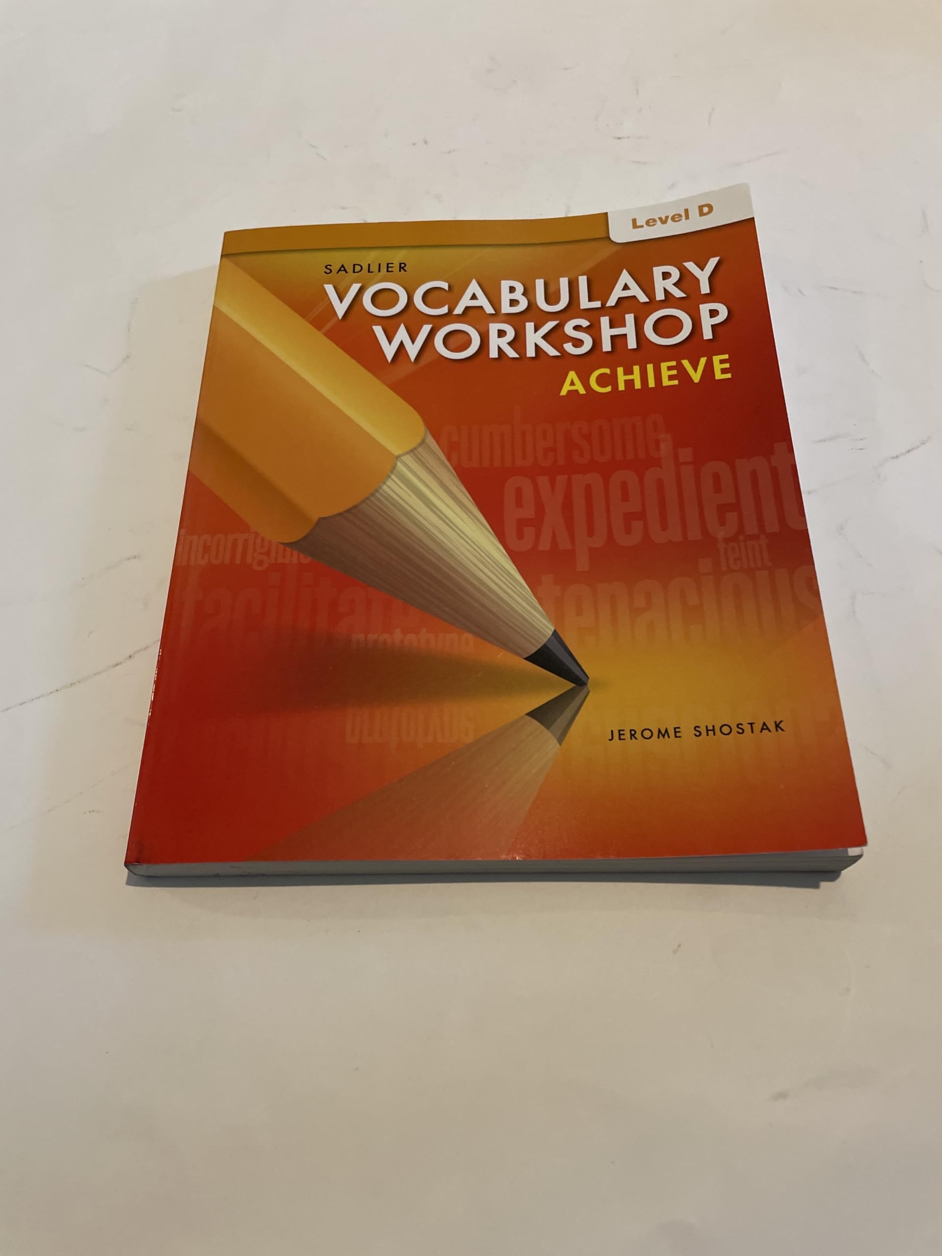 Vocabulary Workshop Achieve Level D Grade 9 Jerome Shostak 