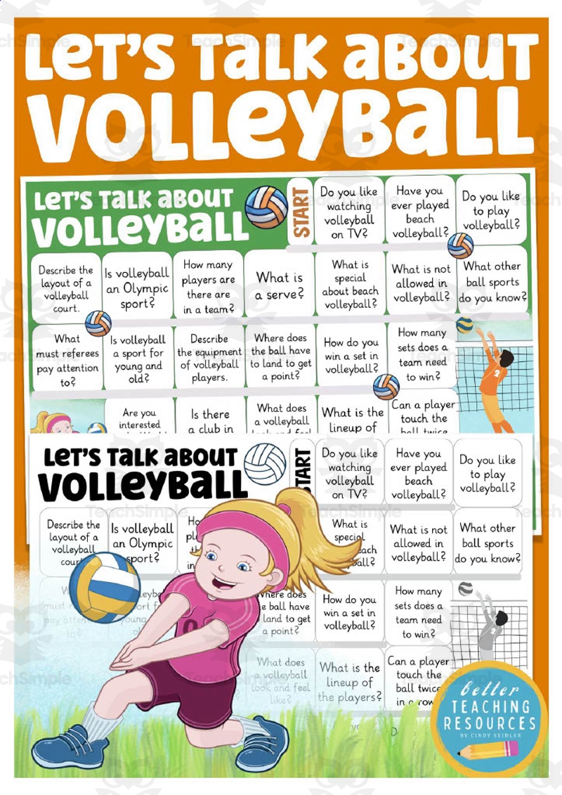 Volleyball Word Wall Display Skill Graphics Game