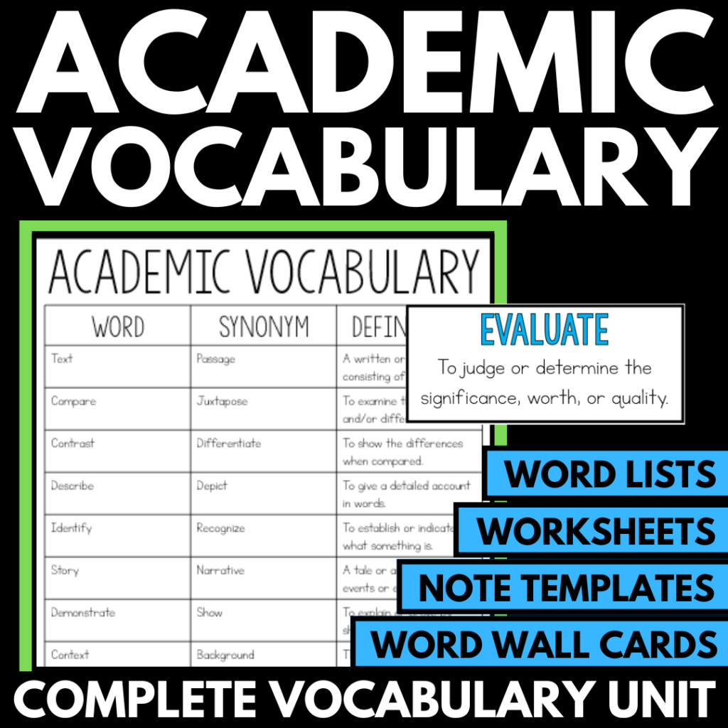 What Is Academic Vocabulary Creative Classroom Core