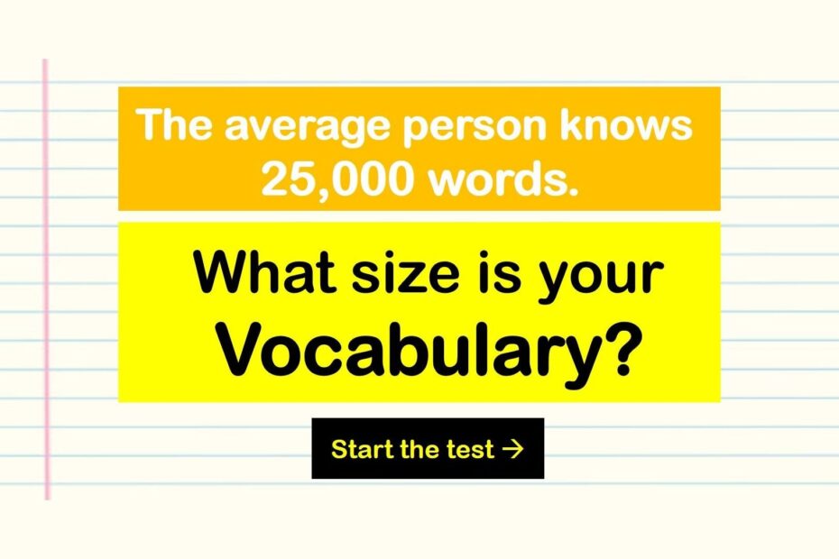 What Size Is Your English Vocabulary