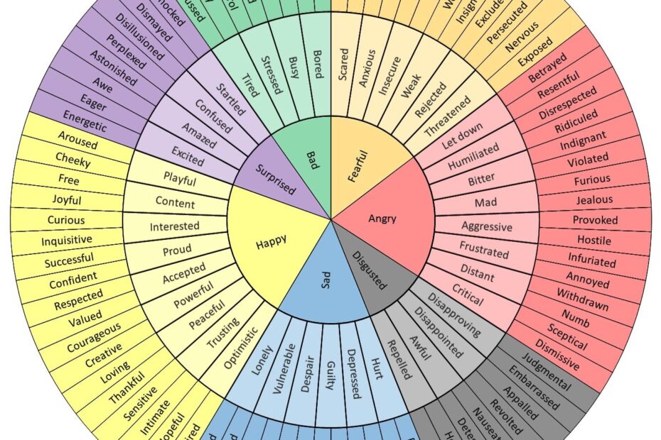 Wheel Of Emotional Words In Case You re Having Trouble Finding The Words These Days FlowingData