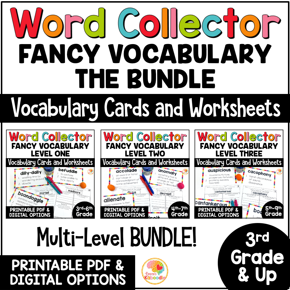 4th grade level vocabulary words