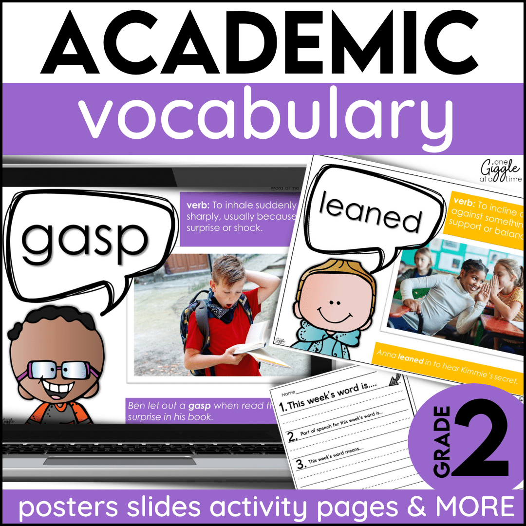 Word Of The Day Vocabulary Cards For 2nd Grade ESL Printable Activities One Giggle At A Time