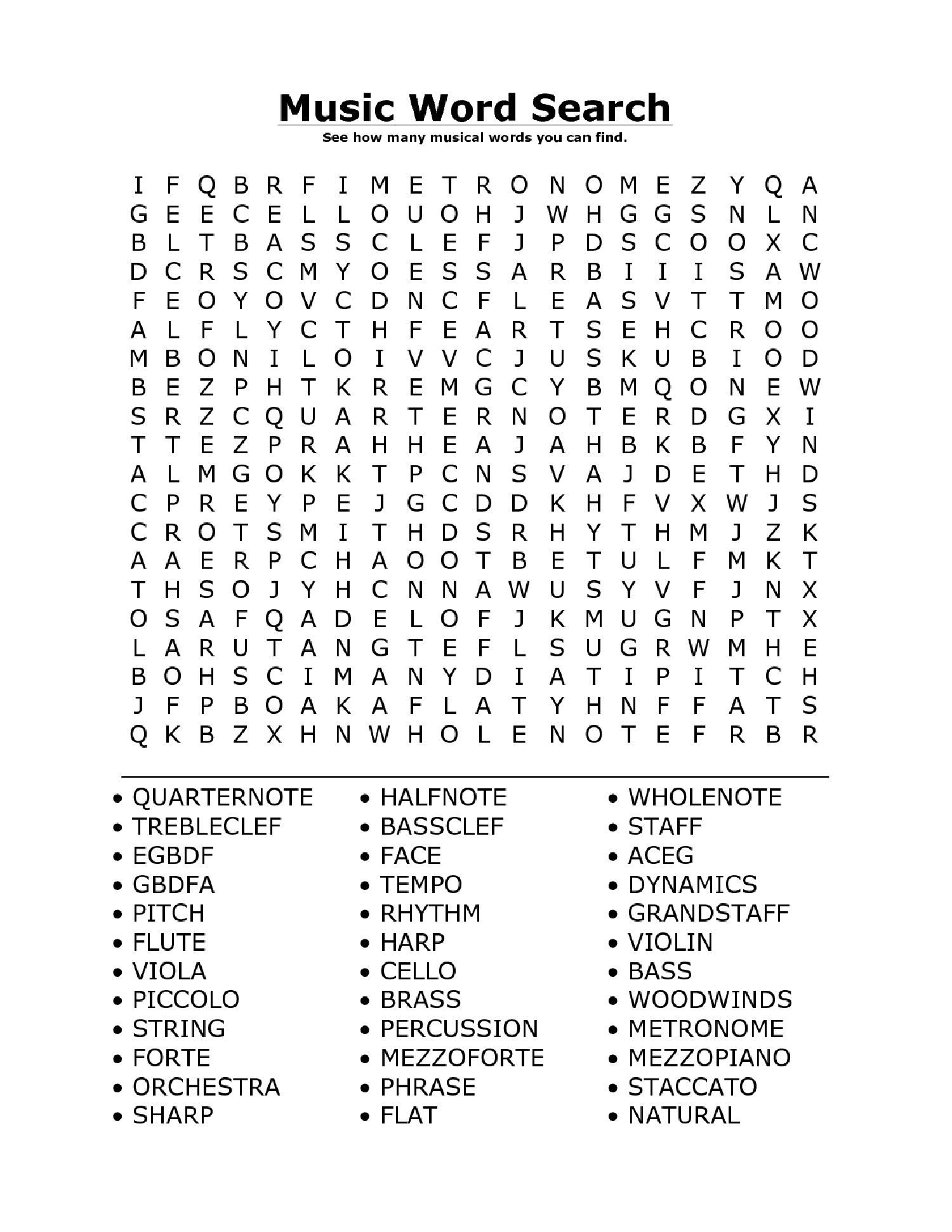 Word Search For Kids Printable Coloring Pages FREE