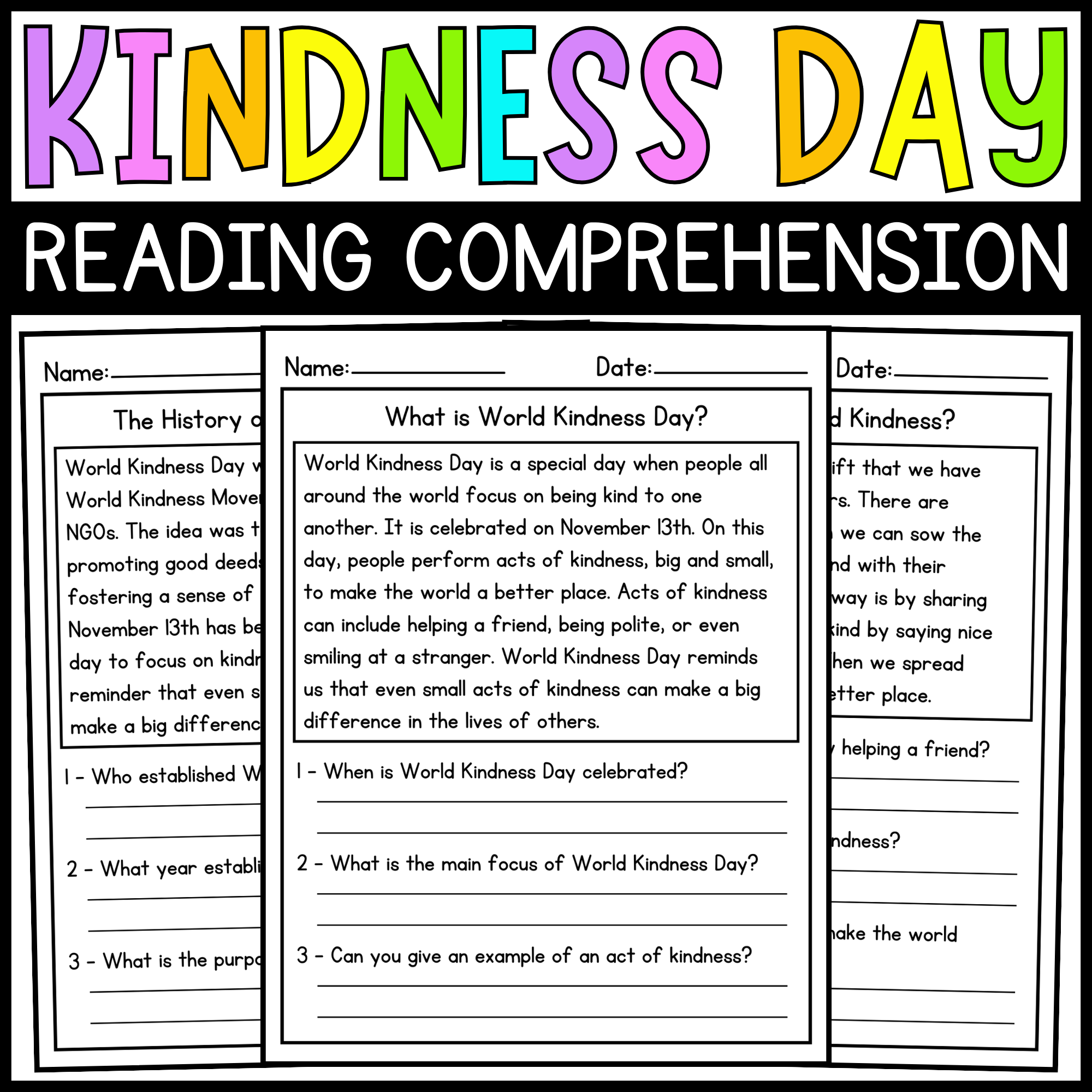 example of reading comprehension