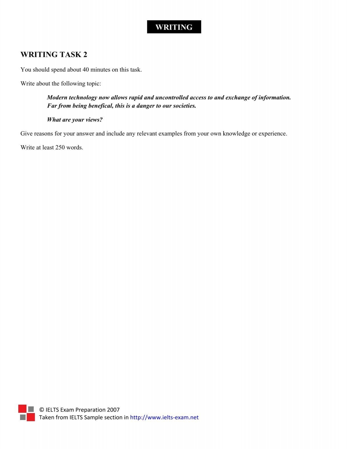 ielts writing task 2 preparation