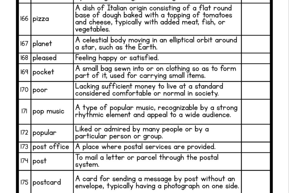 YEAR 5 VOCABULARY WORDS AND MEANING Teacherfiera