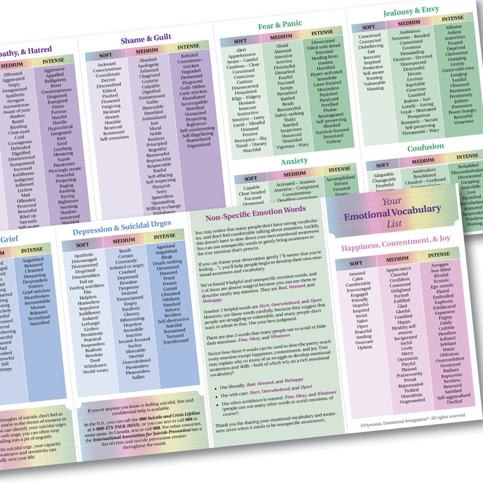 emotional vocabulary meaning