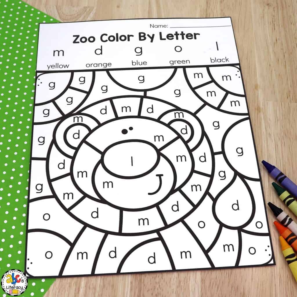 color by alphabet printable