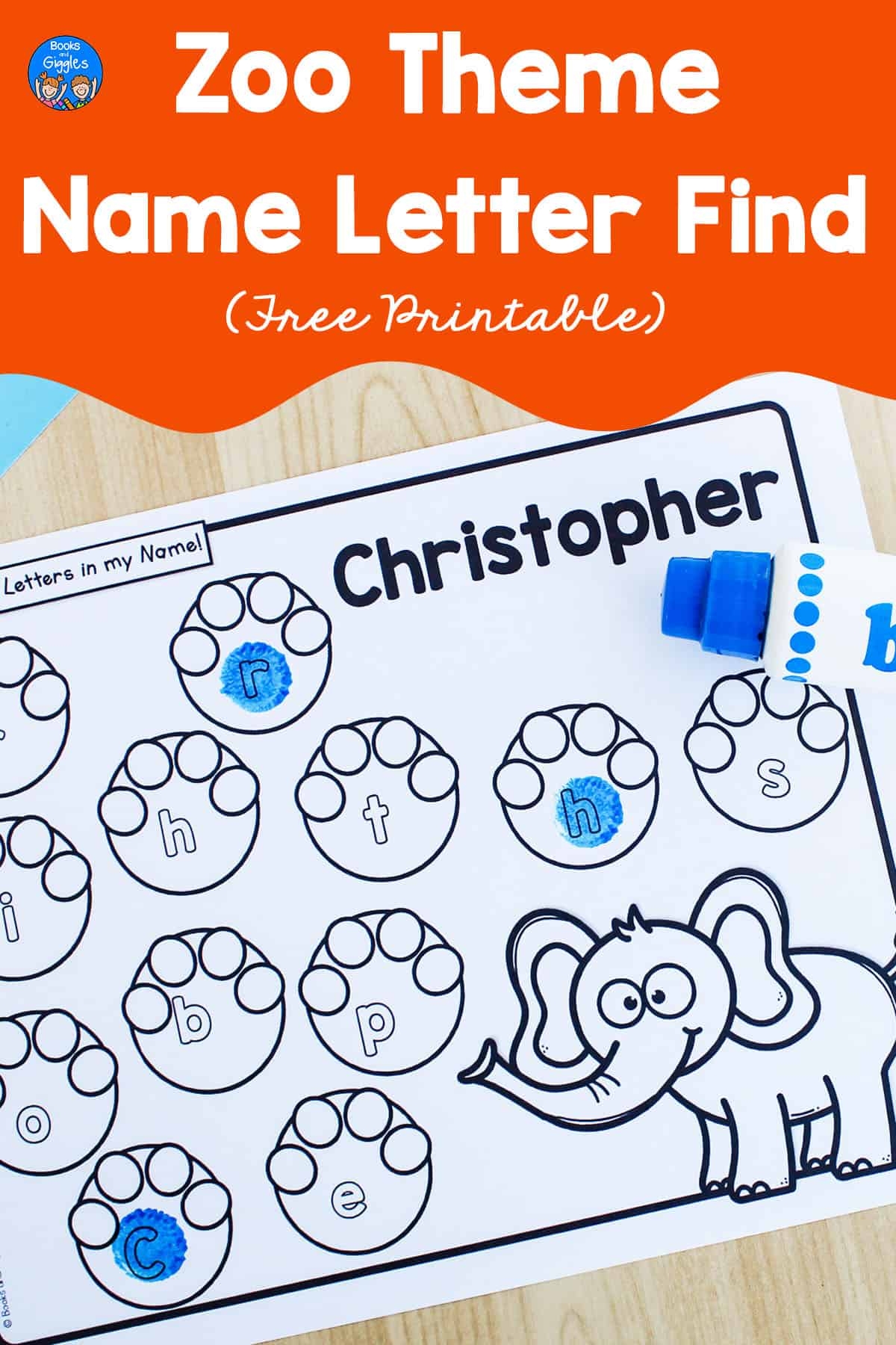Zoo Theme Editable Name Letter Recognition Worksheets